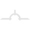 Ekena Millwork Ericson Architectural Grade PVC Gable Bracket, 84"W x 28"H x 2"D x 4"F, 8/12 Pitch GBP084X28X0204ERI00 - alternate 5